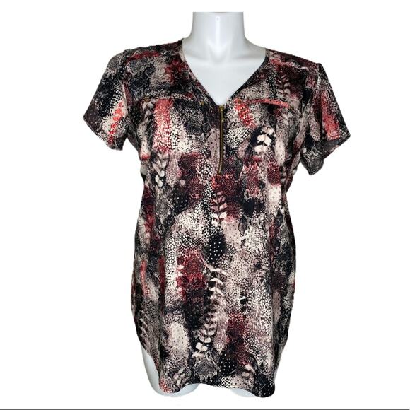 MPH Animal print top 1X - Picture 1 of 8